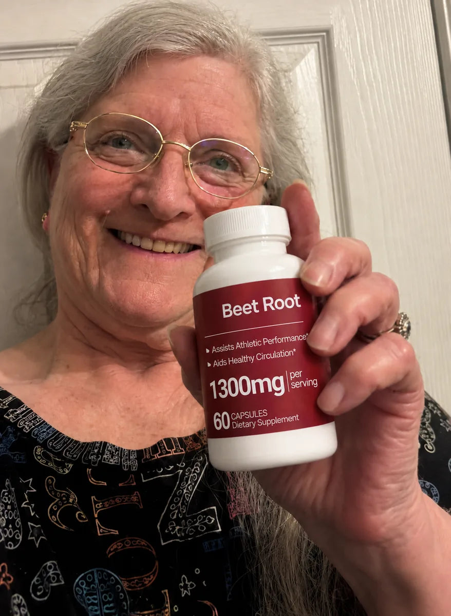 Mary with her Beetroot bottle